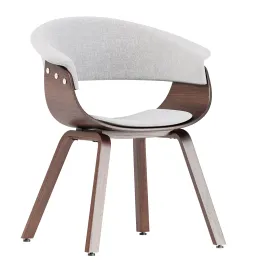 Walnut Wood Modern Dining Chair